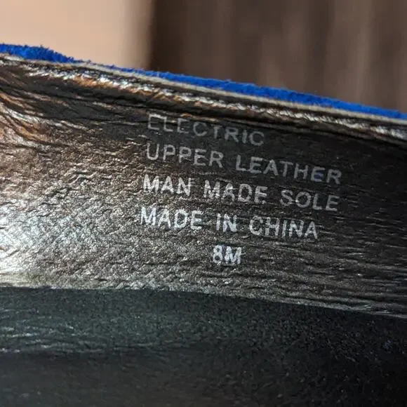 Jeffrey Campbell Women's Blue Suede Platform Heels Size 8 - Picture 7 of 7